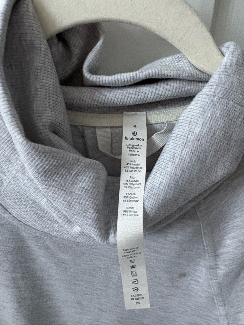 lululemon athletica Light Gray Cowl Neck Sweater - Picture 2 of 4